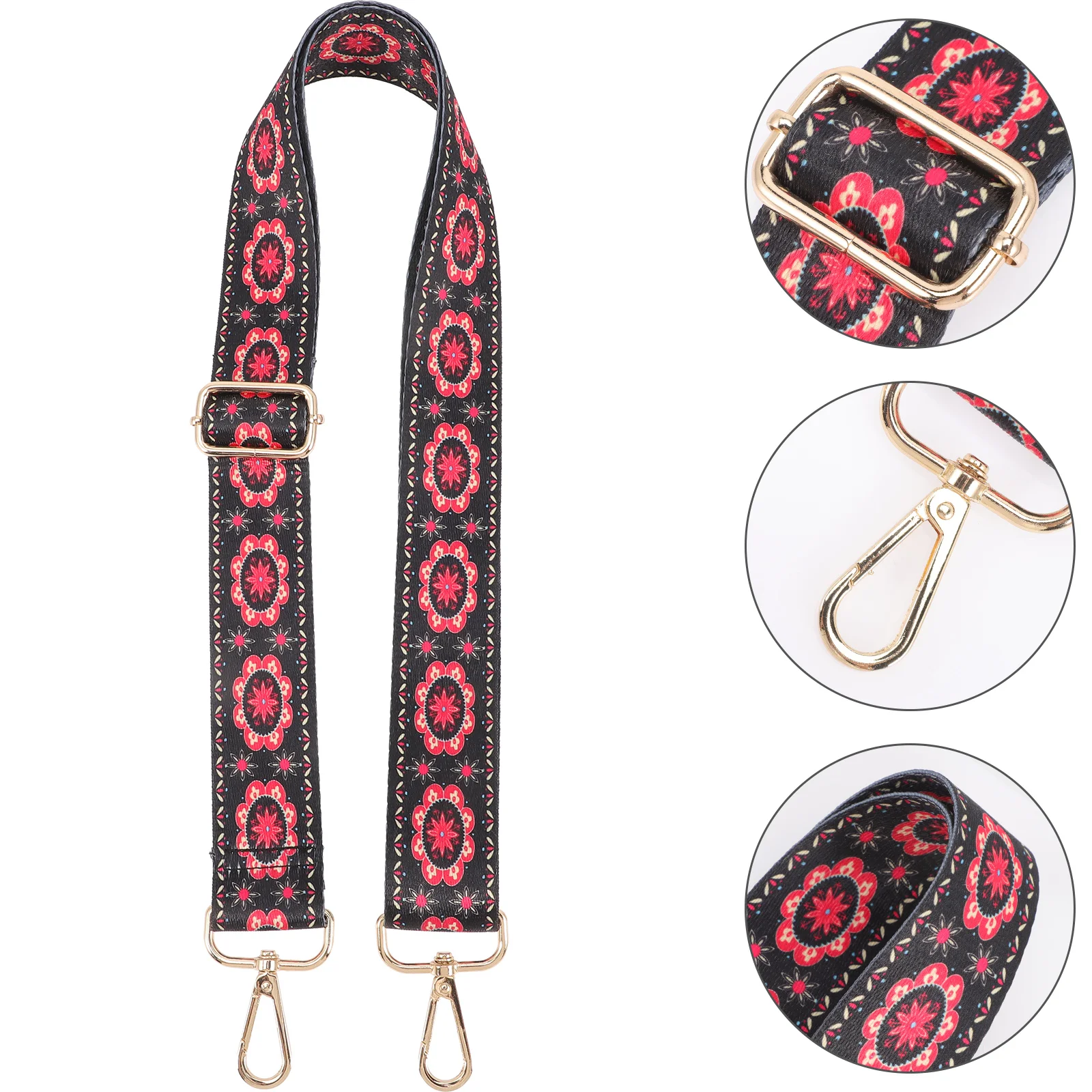 

Banjo Guitar Strap Shoulder Straps Musical Instrument Tape Bass Polyester Electric Locks for Retro Supply