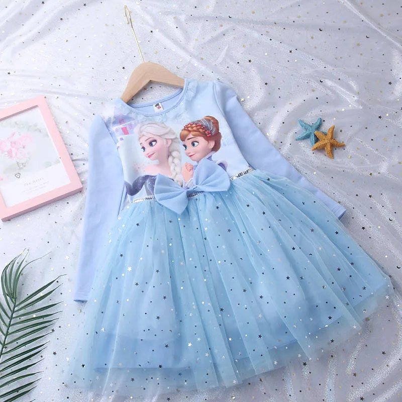 Disney Frozen Elsa Dresses Girls Dress Frozen Winter Kids Girls
