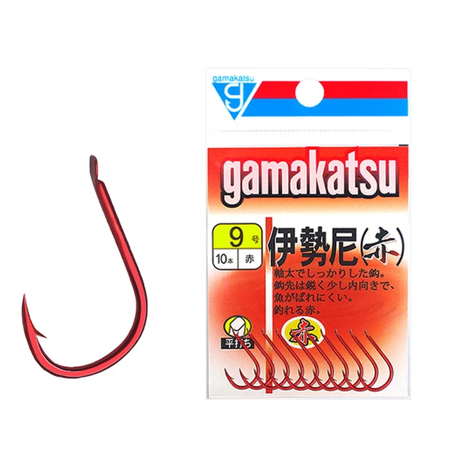 Gamakatsu Ishini Red Fish Hook C1IS1 Barbed Hook Japan C1IS1