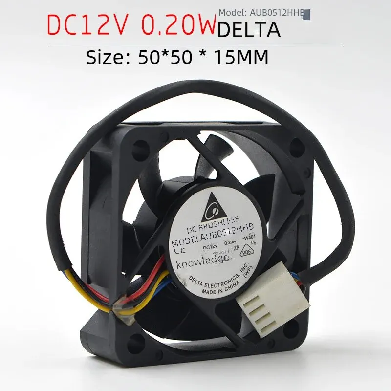 대만 Aub0512hhb 냉각 선풍기, 4 선 PWM 온도 제어, 12v 0.20a, 5cm 5015