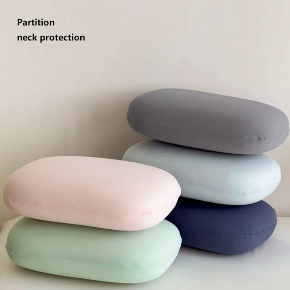 Portable Sponge Nap Pillow Soft Macaron Color Neck Pillow Cervical Support Multifunction Travel Sleeping Pillow Office Supply