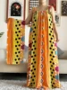 Robe d'été en fibre de coton avec écharpes pour femmes, sous-robe, Abaya Dashiki, Maxi Lady Robe, Kaftan, Robe éducative, 2024
