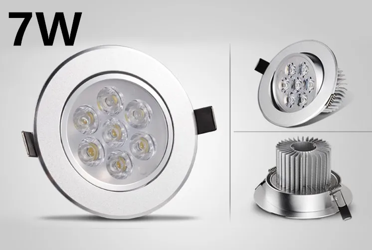 3W 5W 7W Ceiling Lamp Recessed Downlight Dimmable Led Spot Bulb