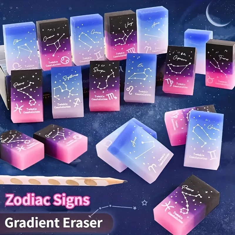 Constellation Erasers - Zodiac Signs Rainbow Jelly Correction Erasers