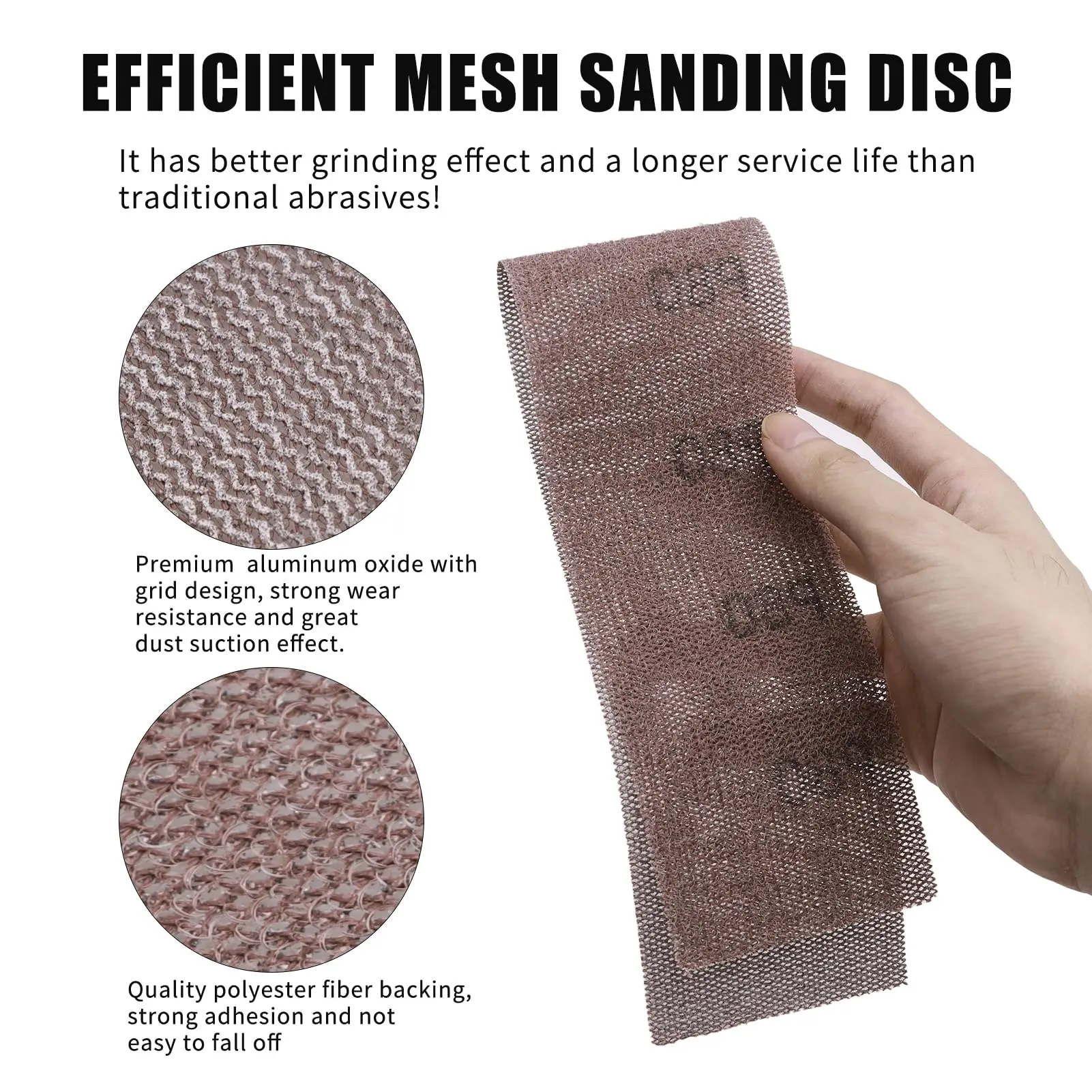 20 Pcs Hook and Loop Mesh Sanding Disc Grit Assortment Mesh 80-320# Sanding Screen Sheets sanding discs sandpaper set polish sand paper sandpaper tools mini sandpaper kit sander pads for Auto Wood Drywall Metal