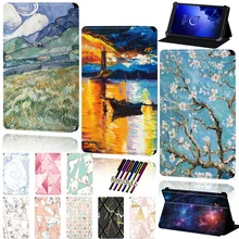 

For Alcatel 1T 10"/Alcatel 1T 7"/3T 10"/3T 8" Tablet Case Cover Universal Pu Leather Stand Adjustable Size Protective Cover