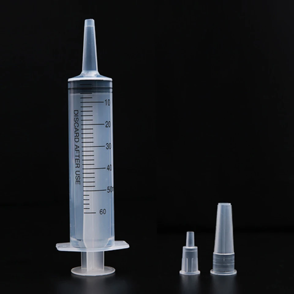 60ml Plastic Syringe for Liquid Measurement and Dispensing