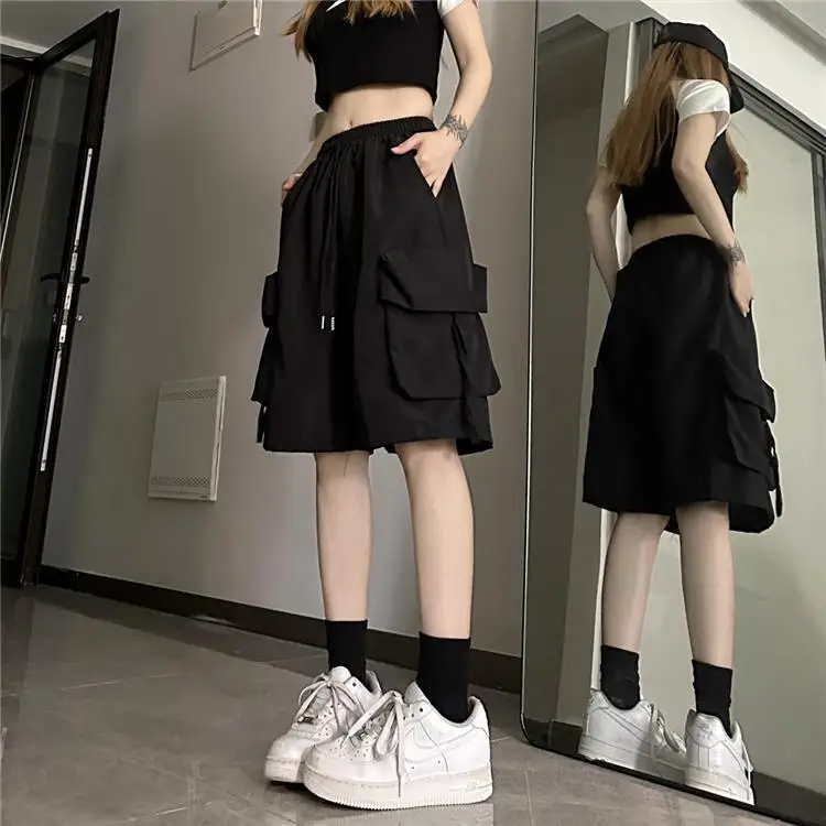 Sports shorts women's summer wide-leg casual quick-drying overalls five points