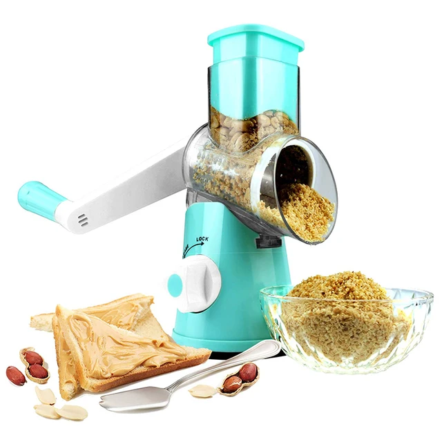 Dropship 1pc; Rotary Cheese Grater; Kitchen Mandoline Vegetable Slicer With  3 Interchangeable Blades to Sell Online at a Lower Price