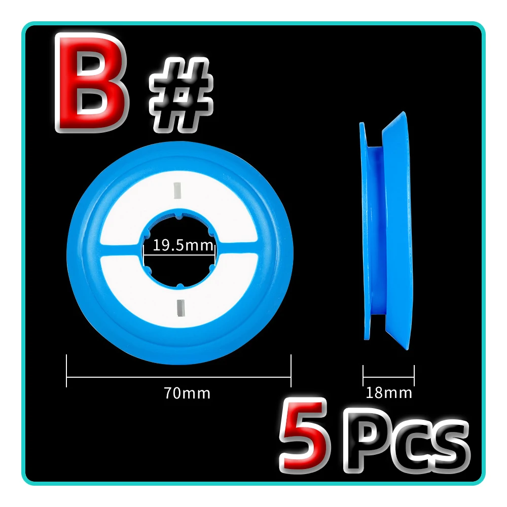 ARTSEWPLY 10 Stück Silikon Angelschnur Spulen - Geschlossenes Design