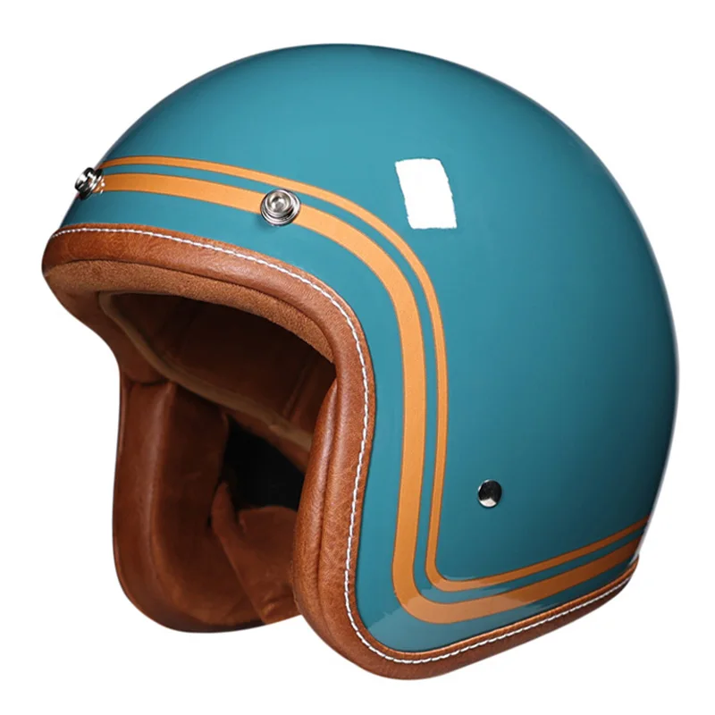 

3/4 Open Face Motorcycle Helmet Vintage Retro Jet Helmet for Men Women DOT Approved Half Helmet Scooter Cruiser ATV ABS Shell