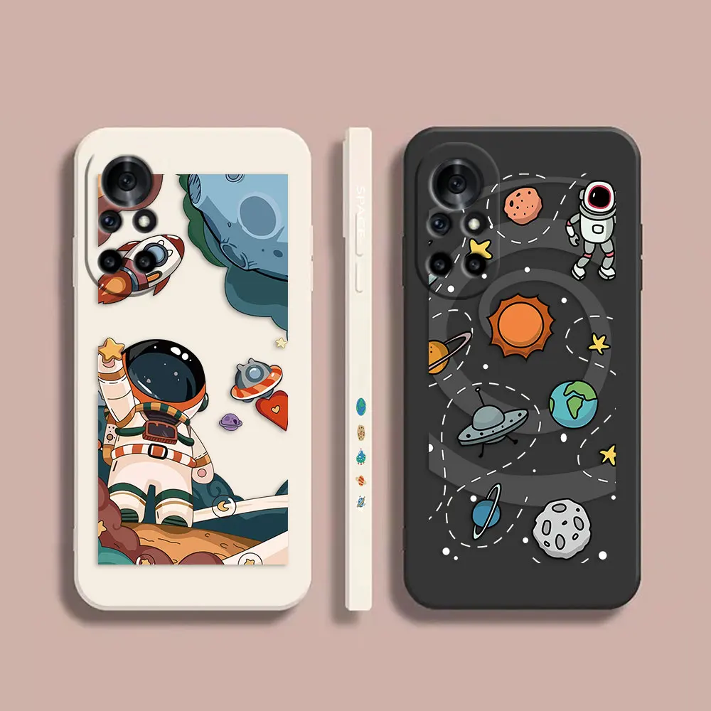 

Phone Case For Huawei NOVA 7 6 5I 5 4 3 3I 2S 2 8 9 10 SE PRO PLUS 5G Colour Case Cover Funda Cqoue Shell Space Astronaut GALAXY