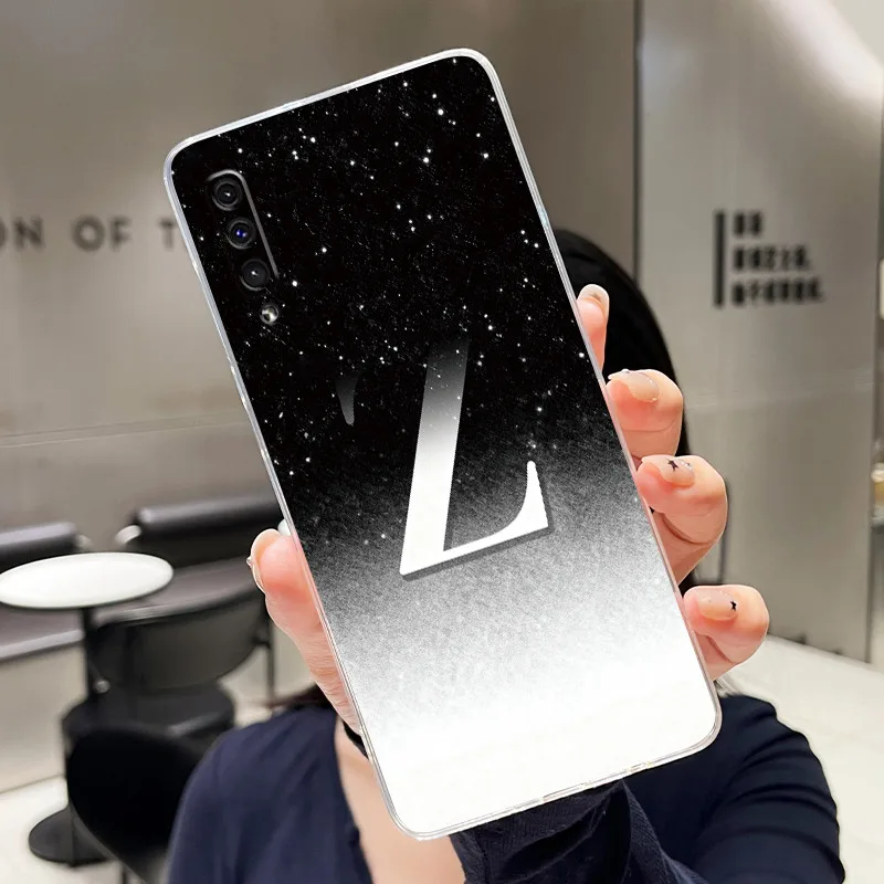Elegant Clear Soft Silicone Protective Back Cover with Luxury Letter Design