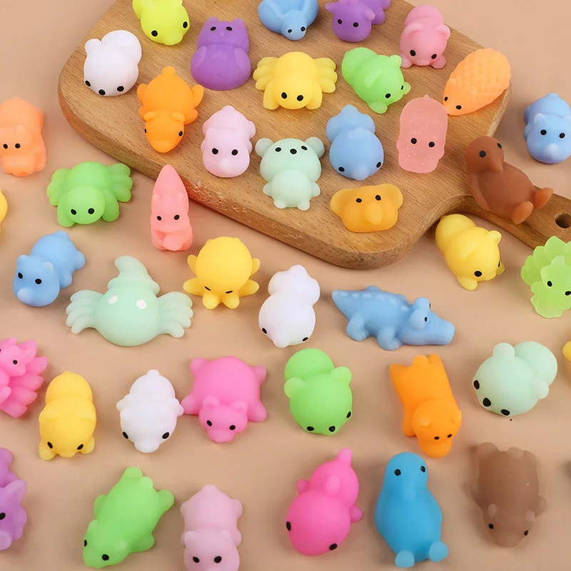 10/30Pcs Cute Animal Squishy Toys Boy Girl Birthday Party Favors Pinata Filler Kids Christmas Gift Soft Sticky Stress Relief Toy