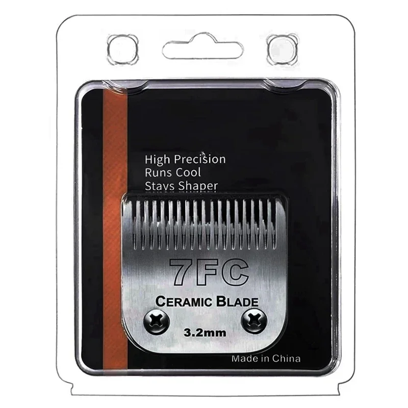 #7FC Ceramic Detachable Pet Clipper Replacement Blade 3.2mm for Most Andis Most Oster A5 Wahl KM Series Dog Clippers