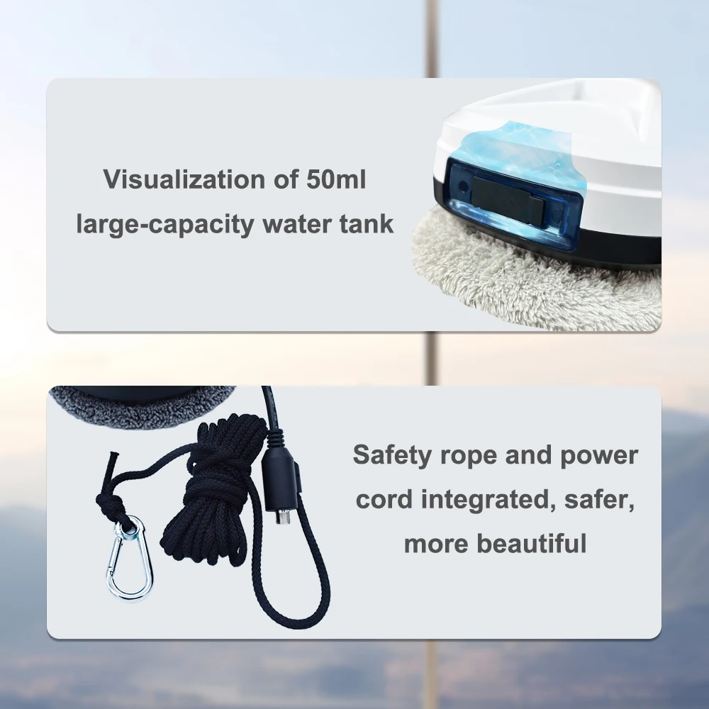 Window Cleaner Robot Smart Water Spray With Automatic Water Spray Function Anti-fall Magnetic Glass Home Smart Cleaning Machine 4