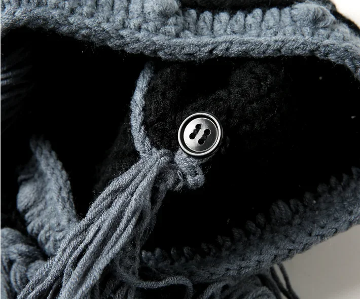 Hot Sale Men's Barbarian Vagabond Viking Beard Beanie Horn Hats Handmade Winter Warm Birthday Cool Gifts Funny Gag Halloween CaP