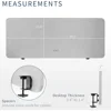 Clamp-on 60 x 24 inch Privacy Panel, Sound Absorbing Cubicle Desk Divider, Acoustic Partition, Gray, PP-1-V060G 3