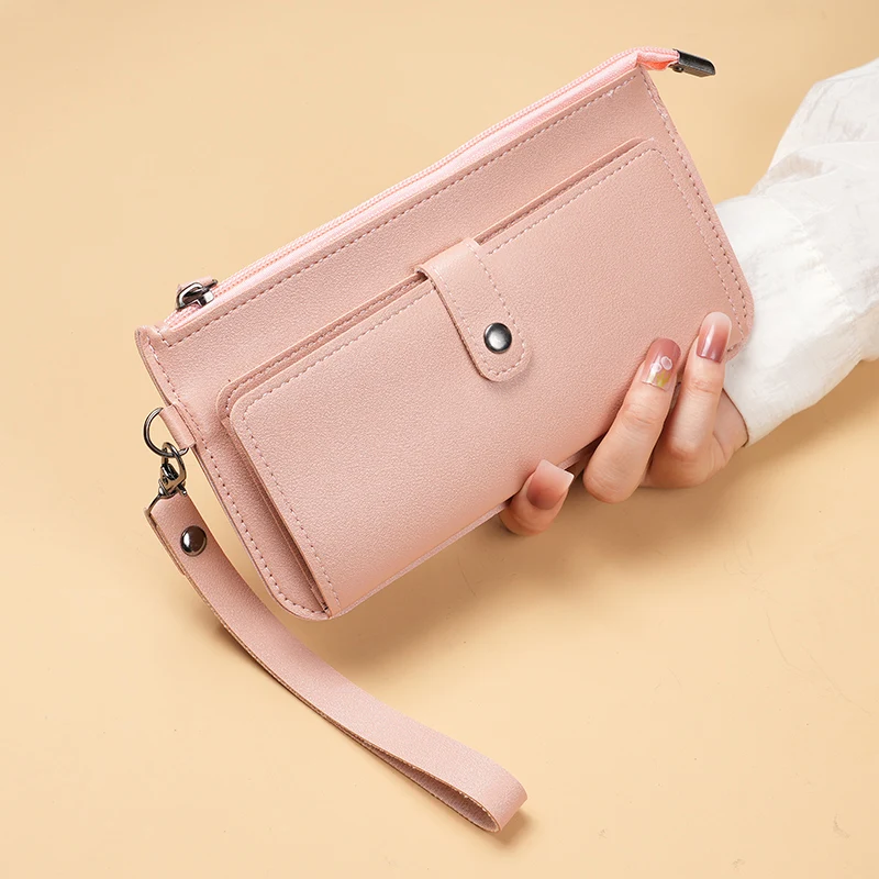 Fabrik direkt neue tasche frauen lange multi-funktionale reißverschluss multi-karte kupplung schnalle reißverschluss student brieftasche.