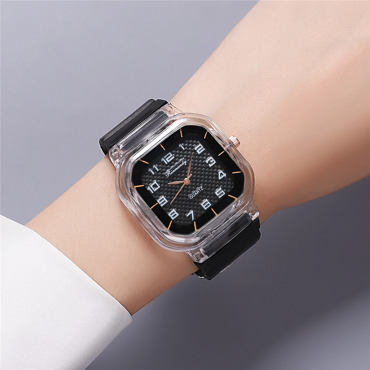 Montre de sport en silicone pour femme, bracelet tendance AliExpress