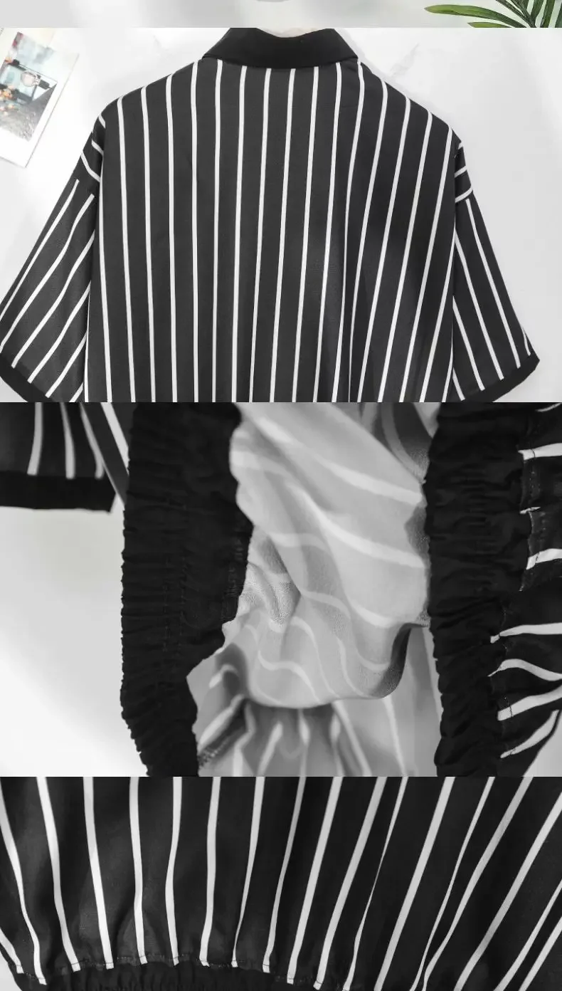 Men's Clothing White Stripe Polo T Shirt Button Down Collar Slim Fit Quick Dry Casual Comfortable Stylish Top for Young Men 15 S29679e25c1b24e0583846be922a0e3e3E