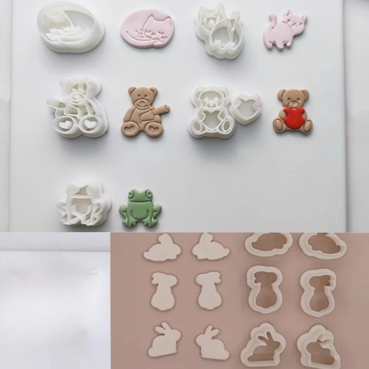 Animal Series/Cat/Dog/Love Bear/Frog/Fox/Rabbit Polymer Clay Cutter Earrings Clay Mold Jewelry Ceramic Pendant Jewelry Ear Mold