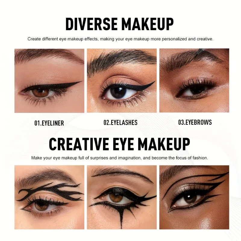 PECOLOVERS Precision Tip Liquid Eyeliner - Smudge-Proof & Long-Lasting Waterproof Formula for Professional Eye Makeup 5