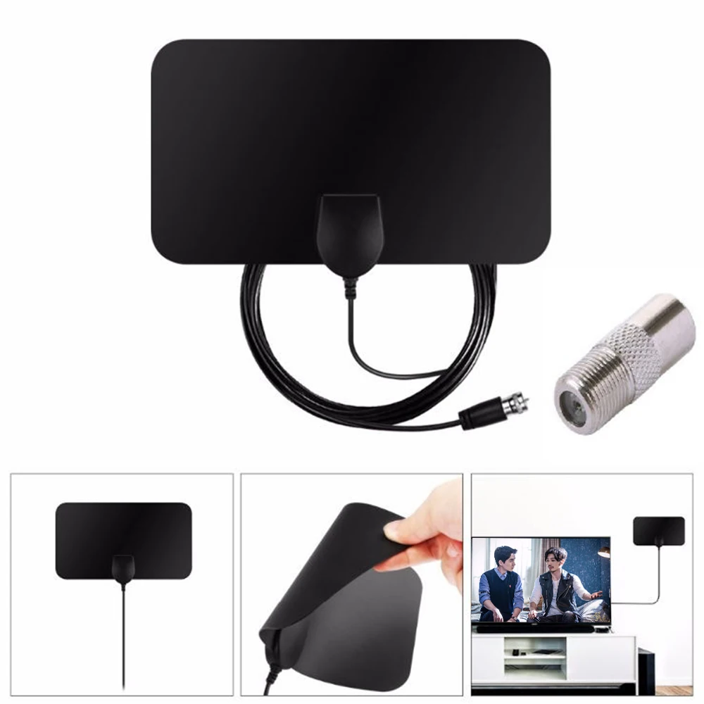 150 Mile Range Ultra-thin Digital Indoor Antenna for Smart TV HDTV Antenna High Signal Capture Cable Signal Amplifie Antenna