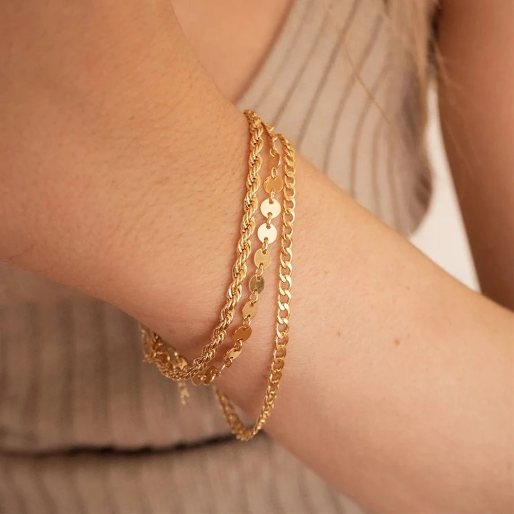 Bracciale Uomo Donna Catena Armata Acciaio Inox – Color Oro, Nero, Argento