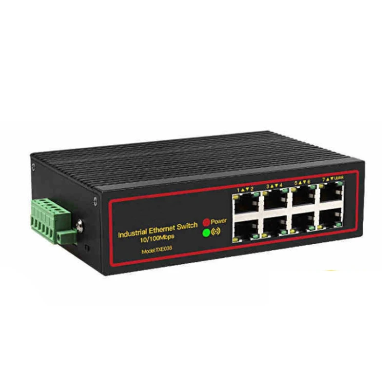 

TXE036 Box 100Mbps DIN Type Switcher Selector Lan Splitter Drop shipping