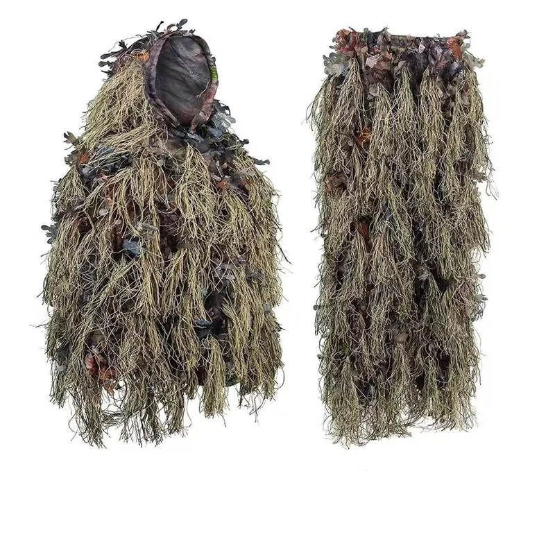 Uniforme tactique Ghillie 3D bionique - tenue sniper airsoft paintball chasse pêche extérieur