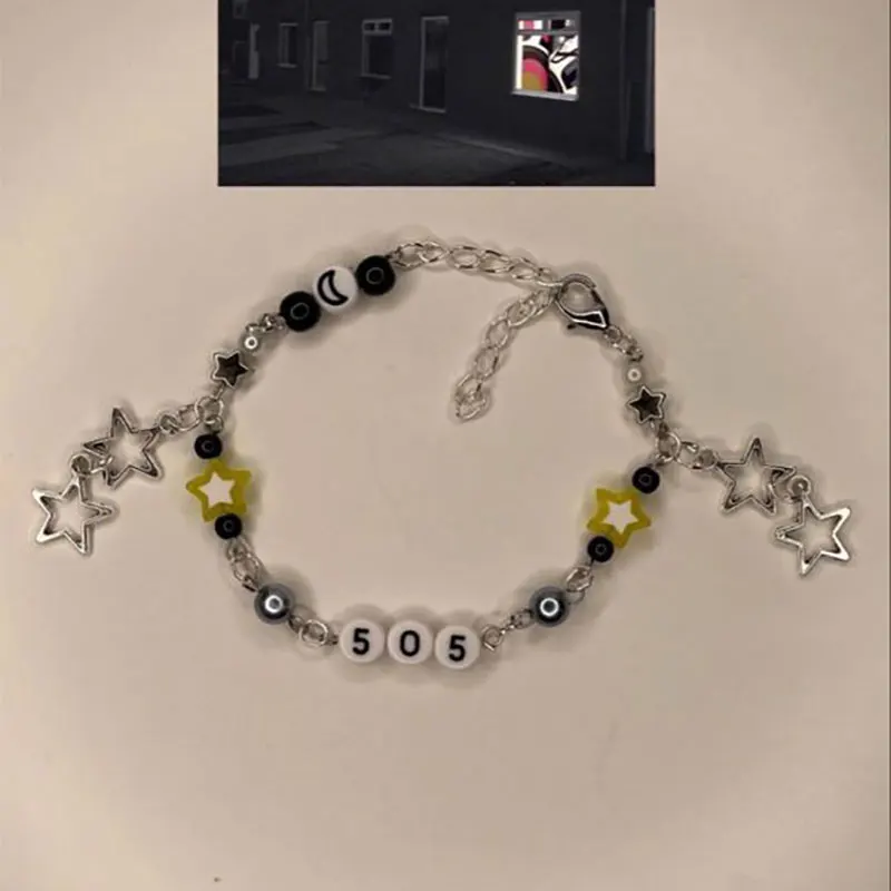 

Handmade 505 inspired beaded bracelet y2k star bracelet
