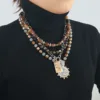 ZAA Luxury Women Jewelry 2025 Trend Vintage Irregular Pendant Multilayer Handmade Beaded Chain Necklaces Fashion Accessories 1