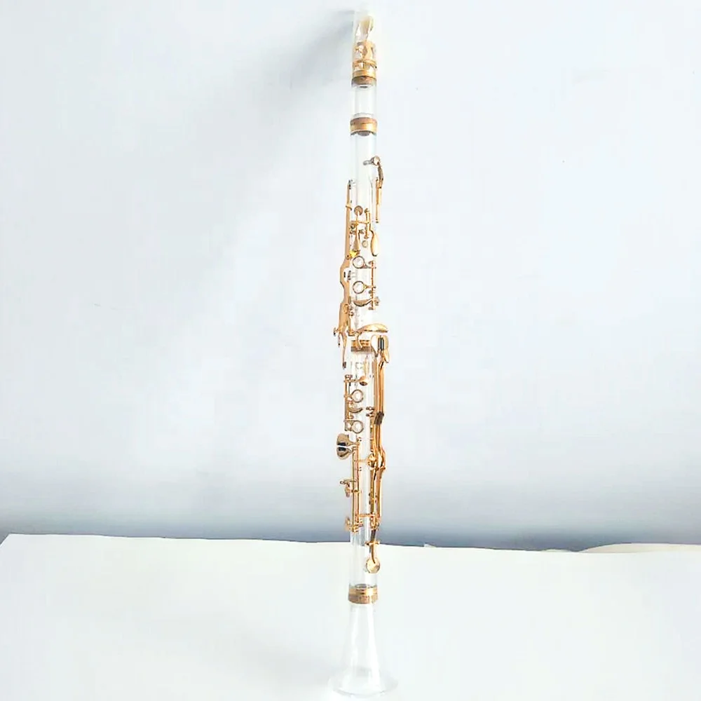Turkish System Klarinet Musical Instrument Factory Transparent Clarinet G Tone Gilt 20 Keys /22 Keys