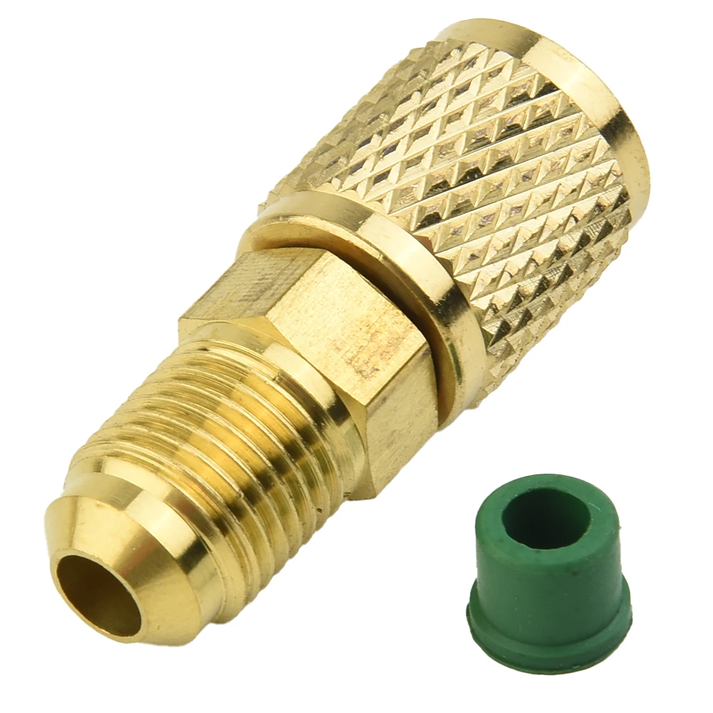 1Pc R32 R410a Connector Head Male 5/16 To Female 1/4 SAE Adapter Air Conditioner Quick Coupler Air Conditioning Part адаптер для зарядки холодильника r410a 2 шт 5 16 sae f quick ces женский 5 16 sae male 1 4 sae male 5 16 sae female 1 4