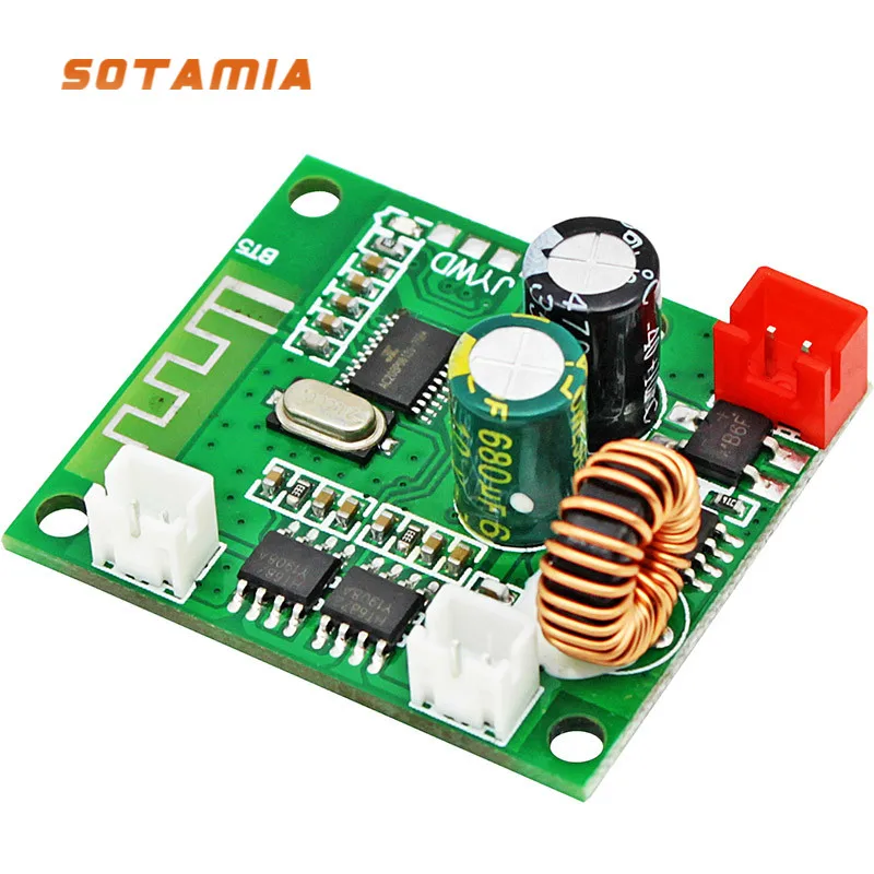 

SOTAMIA Mini Bluetooth 5.0 Digital Power Amplifier Board Dual Channel Sound Amplificador 2x3W Audio Amplifier Module DC8-30V