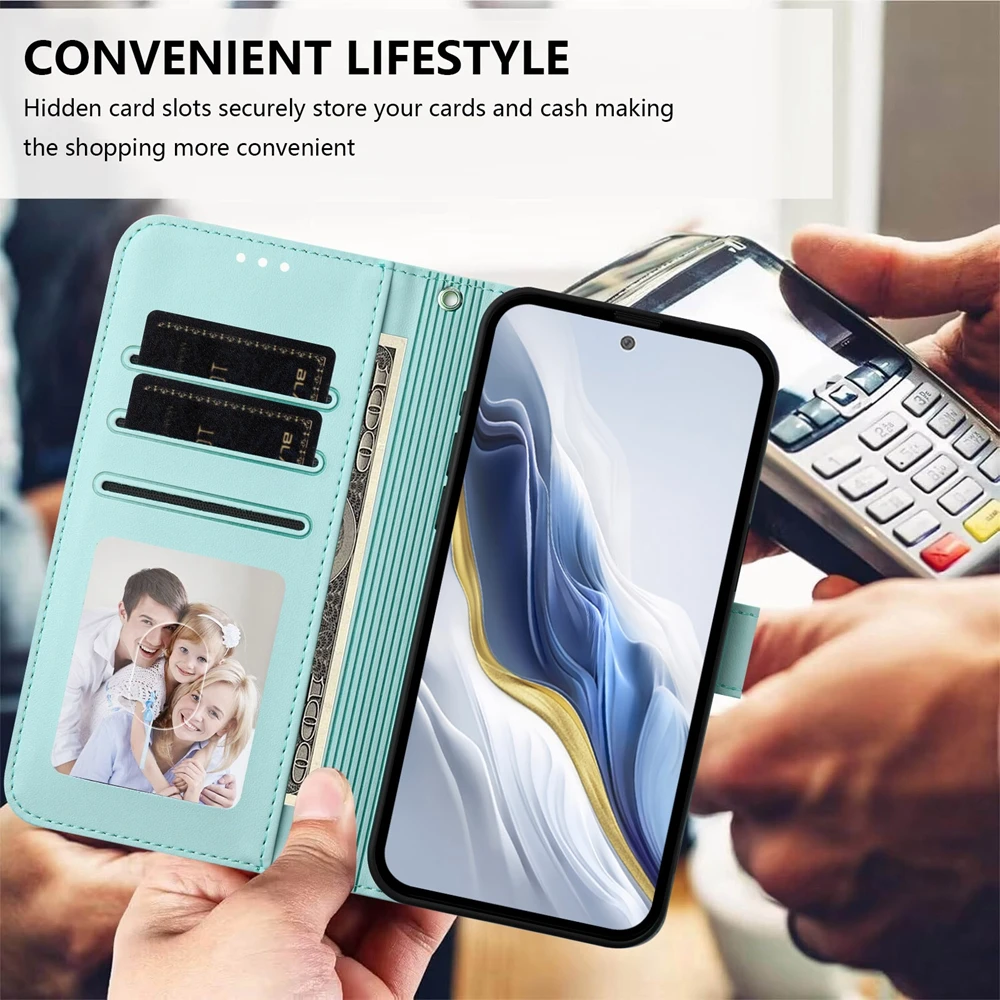 3D Cute Cat Flip Leather Phone Case - Stylish and Protective Cover in Multiple Colors