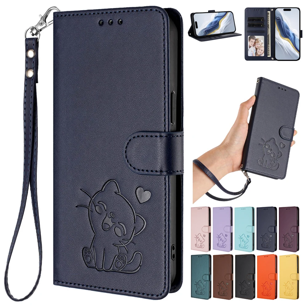Elegant Luxury Leather Phone Case with Card Holder Slots and Wallet Strap