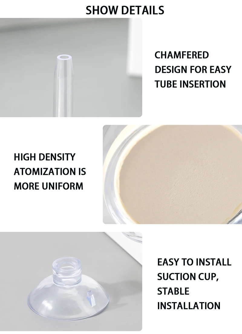 Aquarium CO2 Diffuser Aquarium CO2 Atomizer Transparent CO2 Diffuser Purifier Integrated PC Material Special Ceramic Plate Fish Tank Atomizer