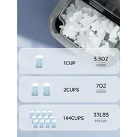 Nugget Ice Maker Countertop - Chewable Pellet Ice Cubes, 33 lbs Daily Output, Stainless Steel Housing, Self-Cleaning Ice Machine 2