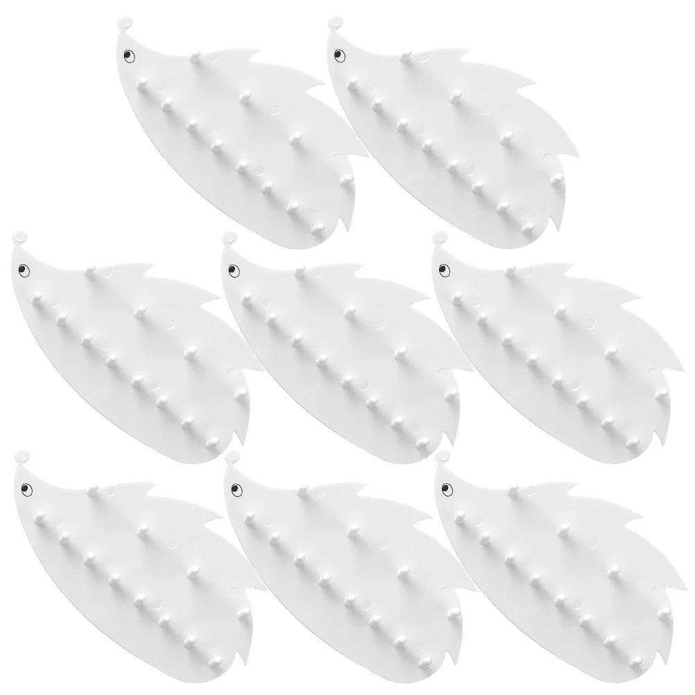 

8 Pcs Multifunctional Jewelry Hook Necklace Hangers Earring Holder Organizer Wall Mount Adhesive Hanging Plastic Display