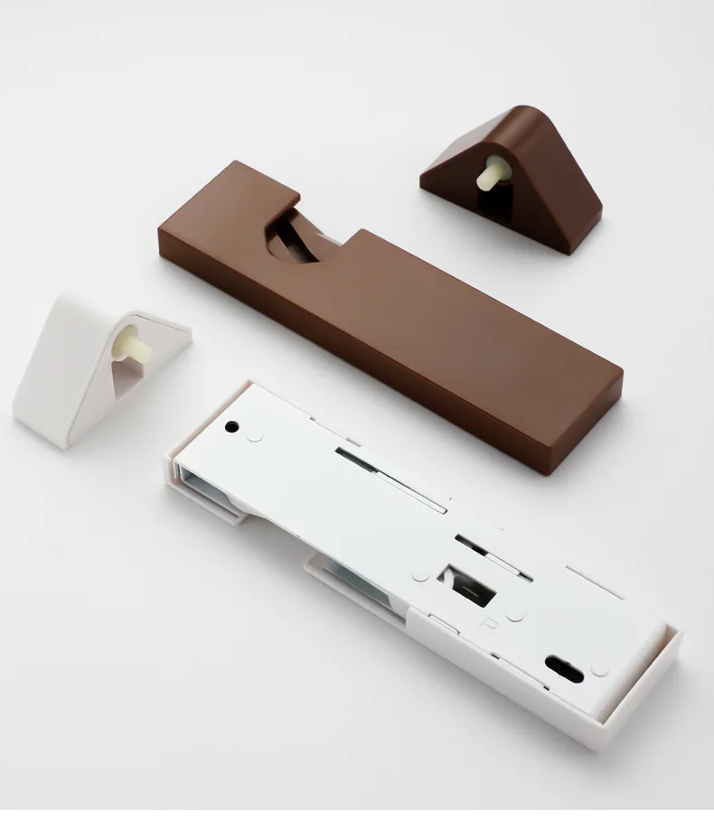 Free Glue Instalação, Alumínio Alloy Automatic Door Closer, Branco