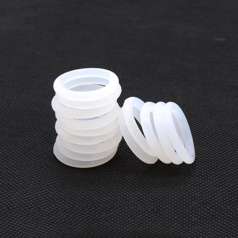 10/50Pcs White Food Grade Silicone O Ring Gasket CS 4mm OD 12 ~ 150mm Waterproof Washer Round O Shape VMQ O Rings Silicone Ring