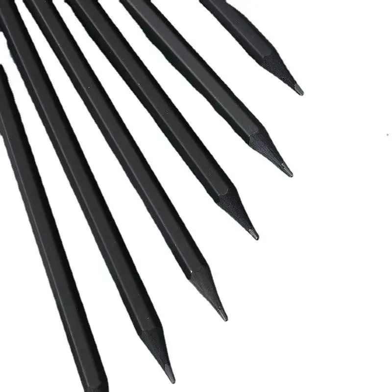10Pcs 2BHB Wooden Pencils Simple Black Standard Pencil Korean Stationery Writing Sketch Drawing Tools Kids Gifts Office Supplies 4