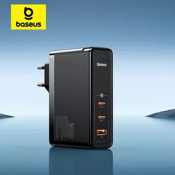 Baseus 140W GaN 충전기, USB C타입 충전기, PD 3.1 고속 충전 4.0, 3.0 USB C 고속 충전, 맥북 노트북 아이폰 15 14 13