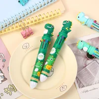 A 10-color retractable ballpoint pen with a dinosaur theme - an interesting and creative stationery gift 3