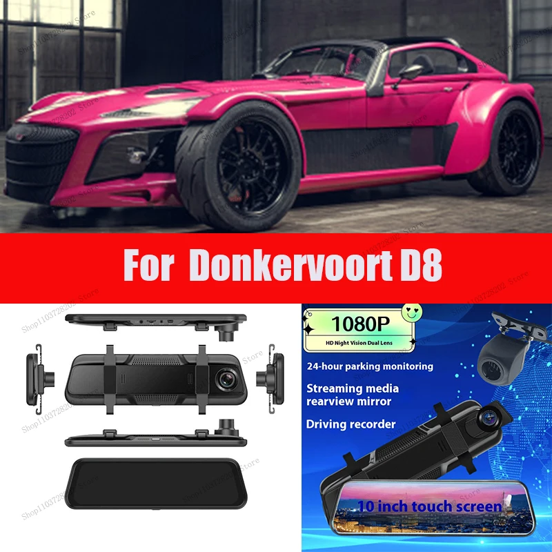 

For Donkervoort D8 4K WIFI GPS Car Dvr Mirror Dash CamDual Lens Dashcam Drive Recorder Stream RearView Mirror IPS Screen Camera