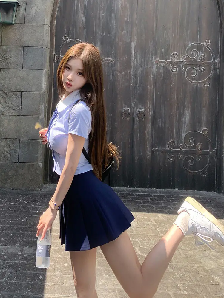 Japan jk College Style School Costume Suit Skirt Girl Jk Uniform Daily Two-Piece Set 2024 New Daily Two-Piece Set