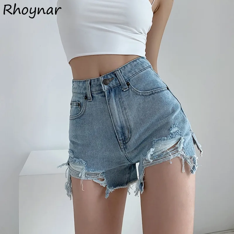 

Однотонные женские шорты с высокой талией, тонкие универсальные Простые повседневные пряные джинсовые шорты для девушек в Корейском стиле, летняя шикарная уличная одежда