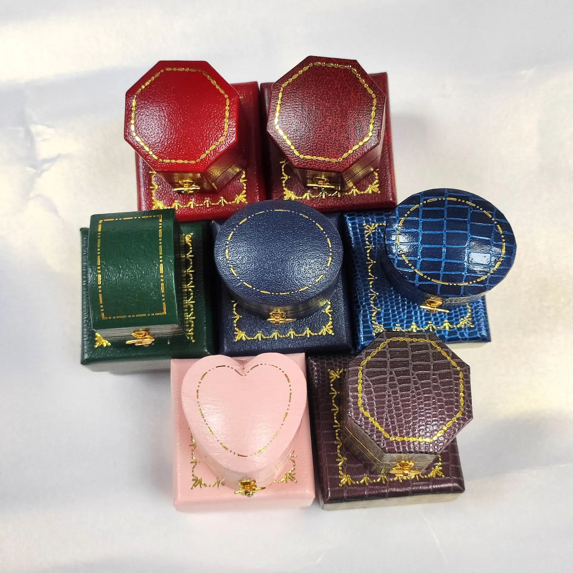 Portagioie A Forma Di Cuore Vintage - Scatolina Per Anelli E Orecchini - Regalo Romantico E Elegante - Foto 9